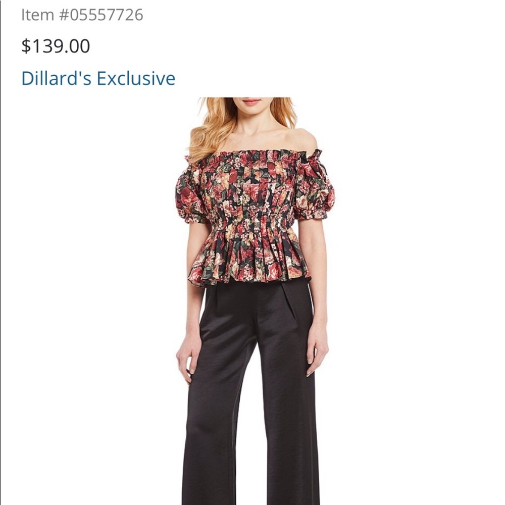 NWT Black and red of the shoulder top